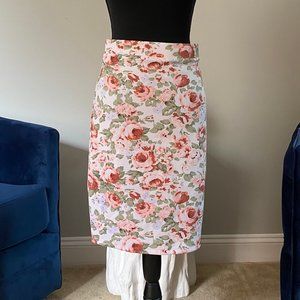 Guess white floral skirt